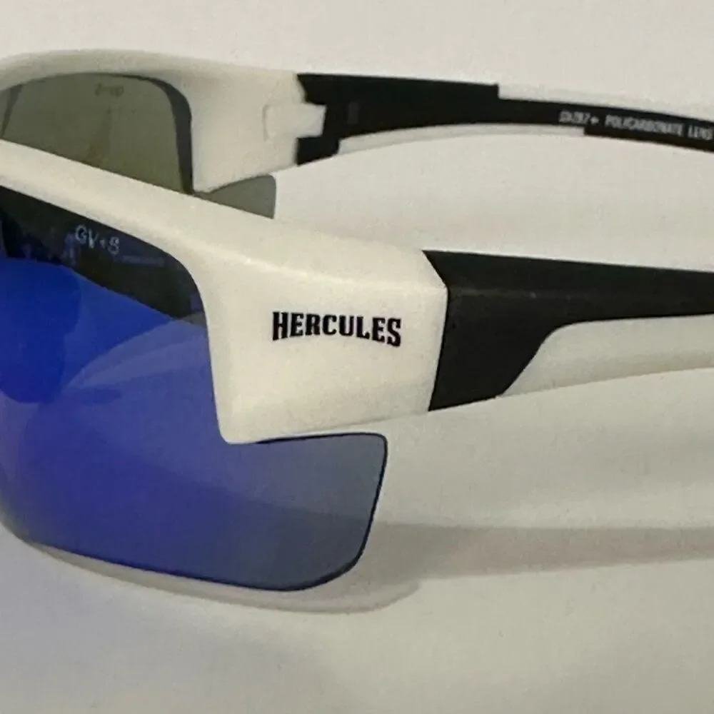 Global Vision Hercules 7 Wraparound Motorcycle Riding Glasses Z87.1 White Frame/